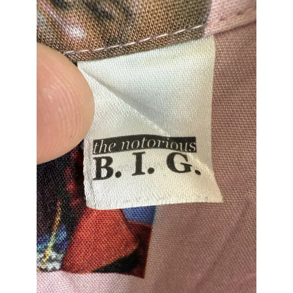 H&M The Notorious BIG Men's Shirt Size Medium Pink Biggie Collaboration
